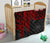 Samoa Personalised Premium Quilt - Samoa Seal With Polynesian Pattern In Heartbeat Style (Red) - Polynesian Pride