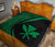 Hawaii Kanaka Polynesian Black And Green Premium Quilt - Circle Style - Polynesian Pride