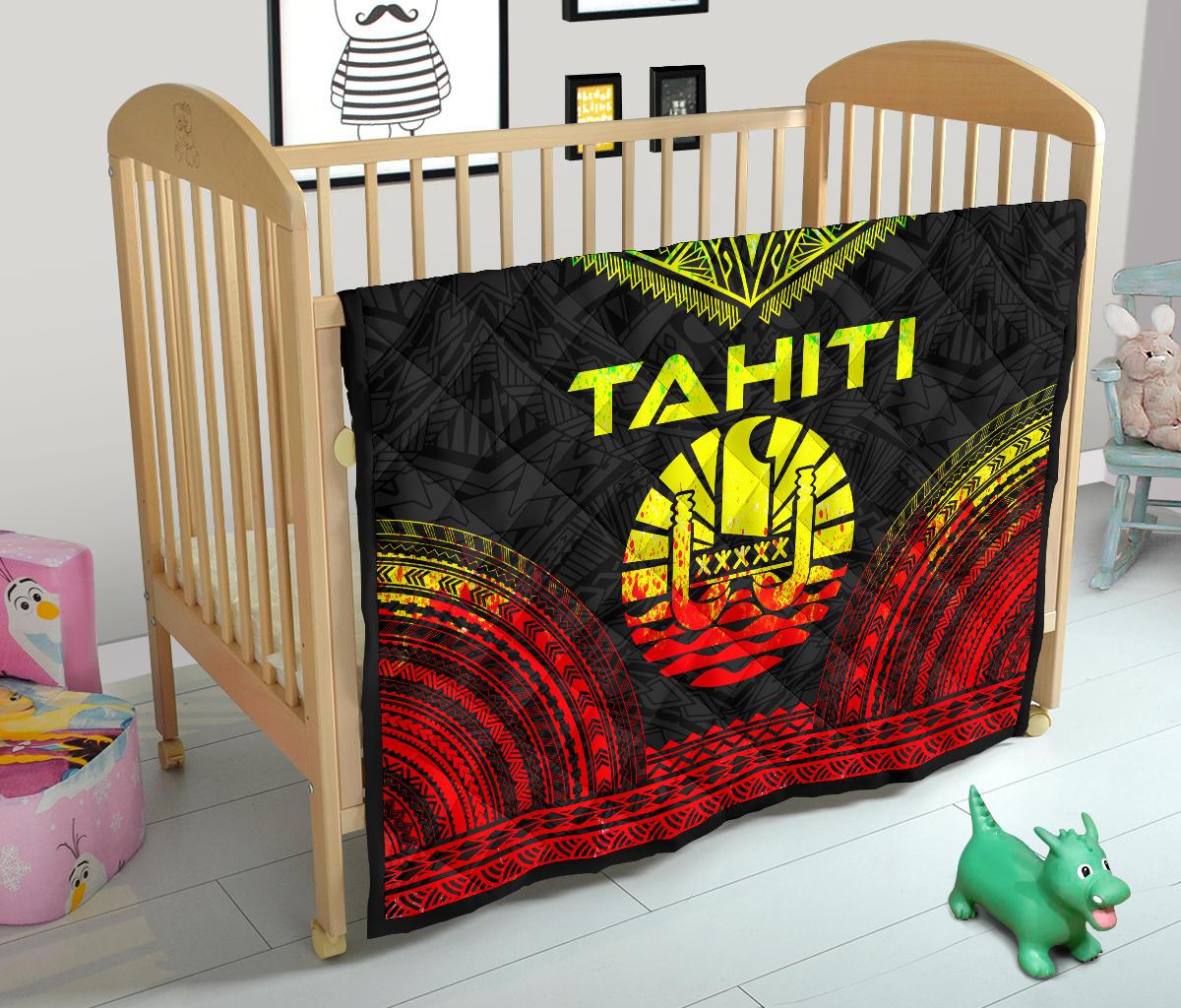 Tahiti Premium Quilt Tahiti Flag Polynesian Chief Reggae Version