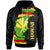 Hawaii Hoodie Wrap Flag and Polynesian Paterns Unisex Black - Polynesian Pride