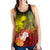 Marshall Islands Women's Racerback Tank - Humpback Whale with Tropical Flowers (Yellow) - Polynesian Pride