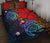 Hawaii Lauhala Hibiscus Polynesian Tropical Blue Quilt Bed Set - Wake Style - AH - Polynesian Pride