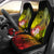 Yap Car Seat Covers - Humpback Whale with Tropical Flowers (Yellow) Universal Fit Yellow - Polynesian Pride