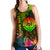 Tahiti Polynesian Personalised Women's Racerback Tank - Hibiscus and Banana Leaves - Polynesian Pride