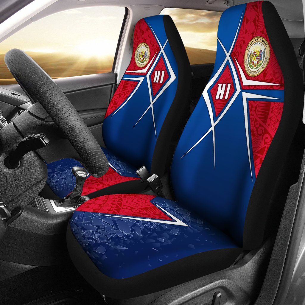 Polynesian Hawaii Car Seat Covers - Hawaii Seal Universal Fit Blue - Polynesian Pride