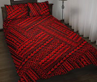 Hawaii Quilt Bed Set Polynesia Nation AH Red - Polynesian Pride