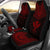 Hawaii Custom Personalised Car Seat Cover - Kanaka Maoli Polynesian Chief Tattoo Red Version Universal Fit Red - Polynesian Pride