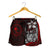 Chuuk Micronesia Women's Shorts Red - Turtle With Hook - Polynesian Pride