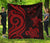 Fiji Polynesian Premium Quilt - Red Tentacle Turtle Crest Red - Polynesian Pride