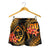 Guam Polynesian Women Shorts - Gold Plumeria - Polynesian Pride