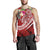 Polynesian American Samoa Men's Tank Top - Summer Plumeria (Red) - Polynesian Pride