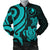 Yap Micronesian Men Bomber Jacket - Turquoise Tentacle Turtle Turquoise - Polynesian Pride