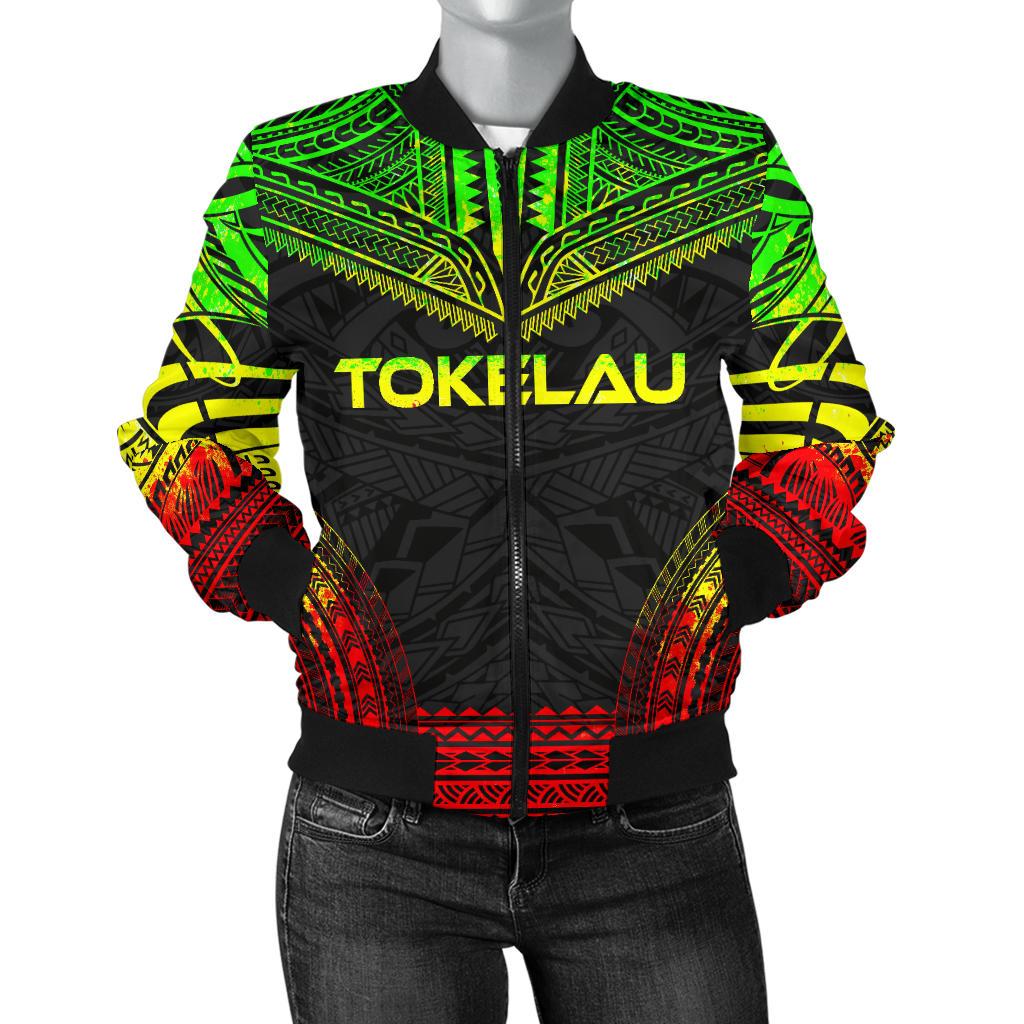 Tokelau Polynesian Chief Women'S Bomber Jacket - Reggae Version Reggae - Polynesian Pride