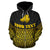 Kosrae Polynesian Custom Zip up Hoodie Gold Pride Map and Seal - Polynesian Pride