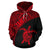 Tahiti Hoodie Tahiti Turtle Mermaid Polynesian Tattoo Red Version - Polynesian Pride