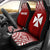 Wallis and Futuna Custom Personalised Car Seat Covers - Wallis and Futuna Coat Of Arms Polynesian Tattoo Fog Red Universal Fit Red - Polynesian Pride