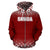 Samoa All Over Zip up Hoodie Fog Red - Polynesian Pride