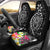 American Samoa Polynesian Car Seat Covers - Turtle Plumeria (Black) Universal Fit Black - Polynesian Pride