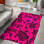 Hawaii Area Rug Polynesian Turtle Palm And Sea Pebbles AH Rug Pink - Polynesian Pride