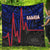 Samoa Premium Quilt - Samoa Seal With Polynesian Patterns In Heartbeat Style(Blue) - Polynesian Pride