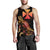 Wallis And Futuna Men Tank Top - Turtle With Blooming Hibiscus Gold - Polynesian Pride