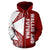 Wallis and Futuna Polynesian Zip up Hoodie Red Line - Polynesian Pride