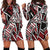 New Caledonia Women's Hoodie Dress - Tribal Flower Special Pattern Red Color - Polynesian Pride