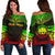 Federated States of Micronesia Polynesian Chief Custom Personalised Women's Off Shoulder Sweater - Reggae Version Art - Polynesian Pride