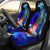 CNMI Car Seat Covers - Humpback Whale with Tropical Flowers (Blue) - Polynesian Pride