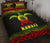 Hawaii Quilt Bed Set - Hawaii Turtle Polynesian Tattoo Black Fog Reggae Version - Polynesian Pride