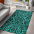 Hawaii Area Rug Polynesian Kakau Turtle AH Rug Turquoise - Polynesian Pride