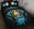 Nauru Polynesian Quilt Bed Set Hibiscus Blue Black - Polynesian Pride