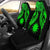 Nauru Polynesian Car Seat Covers Pride Seal And Hibiscus Green Universal Fit Green - Polynesian Pride