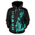 Hawaii Helmet Polynesian Turquoise Kanaka Warrior Hoodie (Zip) - Polynesian Pride