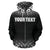 Tuvalu Polynesian Custom Zip up Hoodie Fog Black - Polynesian Pride