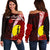 New Caledonia Polynesian Women's Off Shoulder Sweater - Coat Of Arm With Hibiscus Red - Polynesian Pride