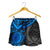 Pohnpei Polynesian Shorts (Women) - Polynesian Blue Turtle Women BLUE - Polynesian Pride