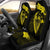 Hawaii Hibiscus Banzai Surfing Car Seat Cover V2 Yellow - Polynesian Pride