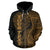 Tahiti Polynesian Custom Zip up Hoodie Coconut Gold - Polynesian Pride