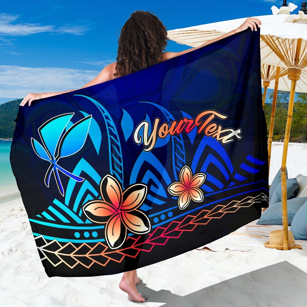 Hawaii Custom Personalised Sarong - Vintage Tribal Mountain One Style One Size Blue - Polynesian Pride