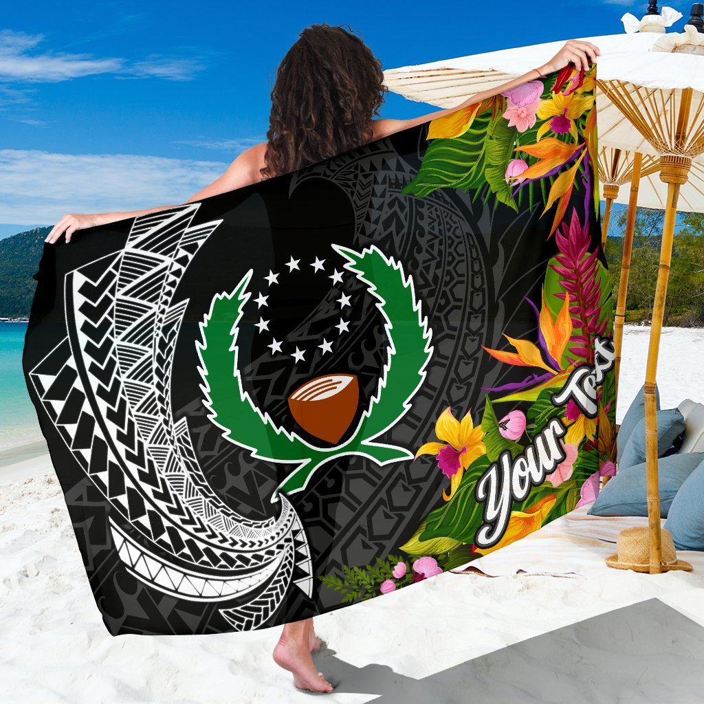 Pohnpei State Sarong - Custom Personalised Seal Spiral Polynesian Patterns Sarong - Pohnpei State.jpg Black - Polynesian Pride