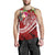 Kosrae Polynesian Men's Tank Top - Summer Plumeria (Red) - Polynesian Pride