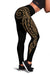 Hawaii State Tattoo Swirly Polynesian Gold Kanaka Women's Leggings Gold - Polynesian Pride