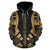 Pohnpei All Over Custom Zip up Hoodie Gold Tattoo Style - Polynesian Pride