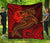 Pohnpei Premium Quilt - Red Shark Polynesian Tattoo Red - Polynesian Pride