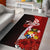 Tonga Polynesian Area Rug - Coat Of Arm With Hibiscus Red - Polynesian Pride