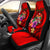 Fiji Polynesian Custom Personalised Car Seat Covers - Floral With Seal Red Universal Fit Red - Polynesian Pride