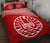 Tahiti Polynesian Quilt Bed Set - Tahiti Flag Red Curve Style - Polynesian Pride