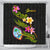 Guam Polynesian Shower Curtain - Plumeria Tribal 177 x 172 (cm) Black - Polynesian Pride