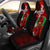 Pohnpei Micronesia Car Seat Covers - Coat Of Arm With Hibiscus Universal Fit Red - Polynesian Pride